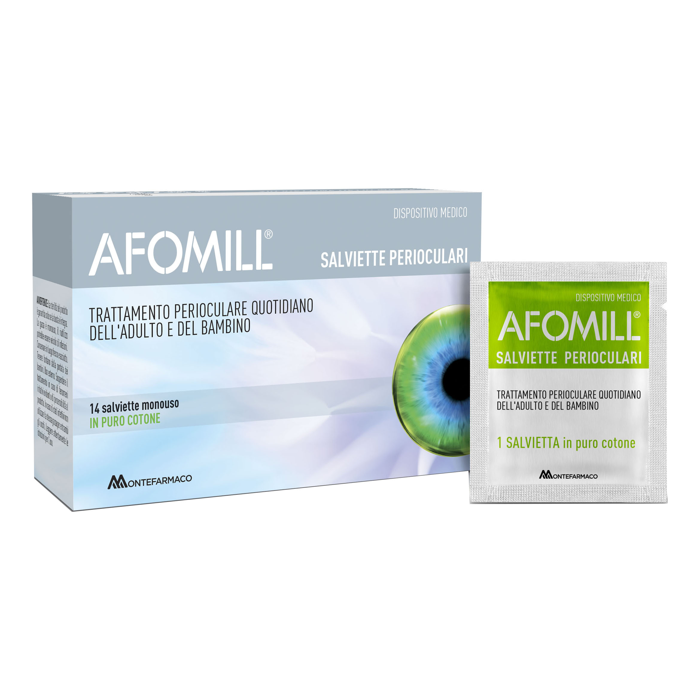 Afomill salviettine oftalmiche 14 pezzi