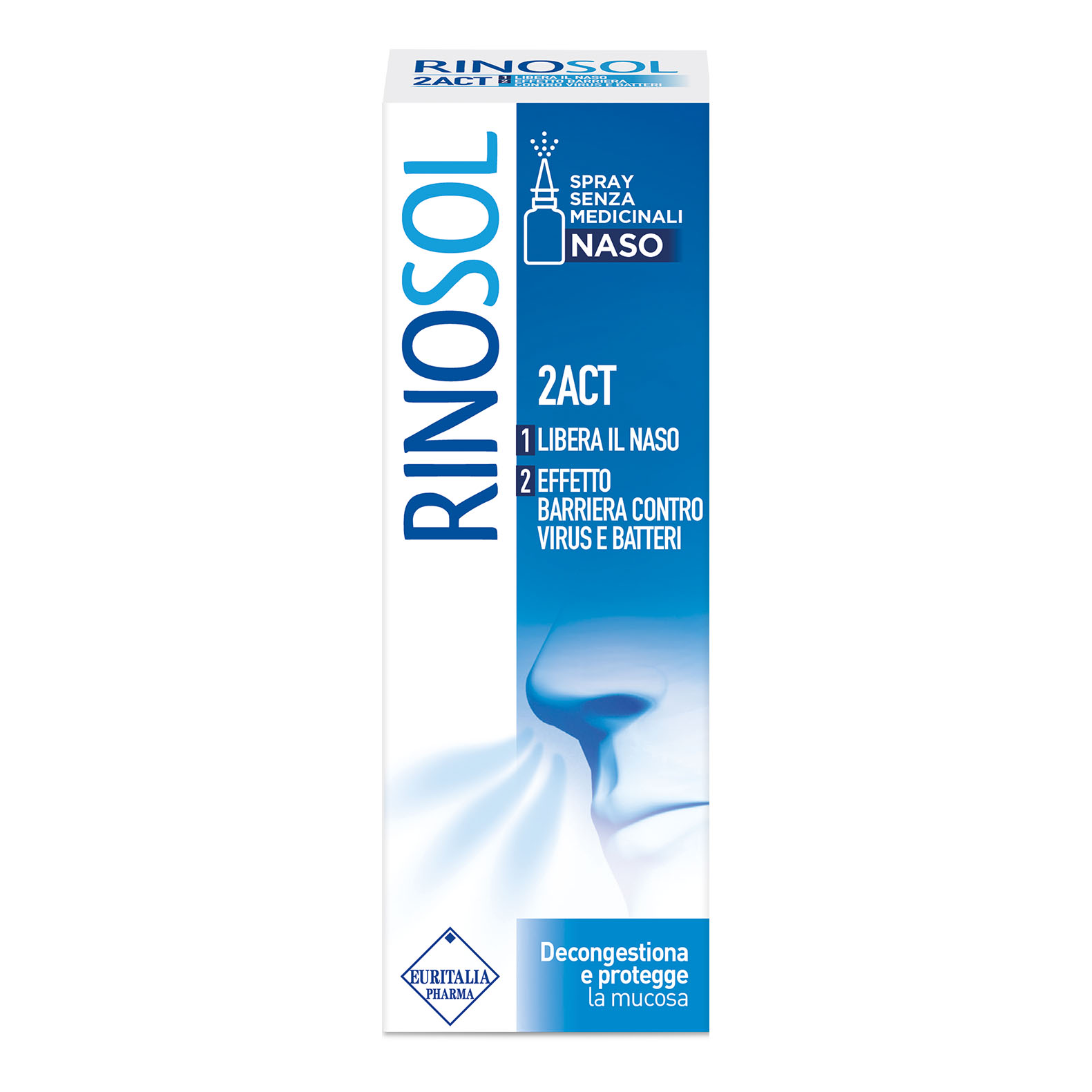 Rinosol 2ACT Spray Nasale Congestione e Irritazione della Mucosa Nasale 15 ml