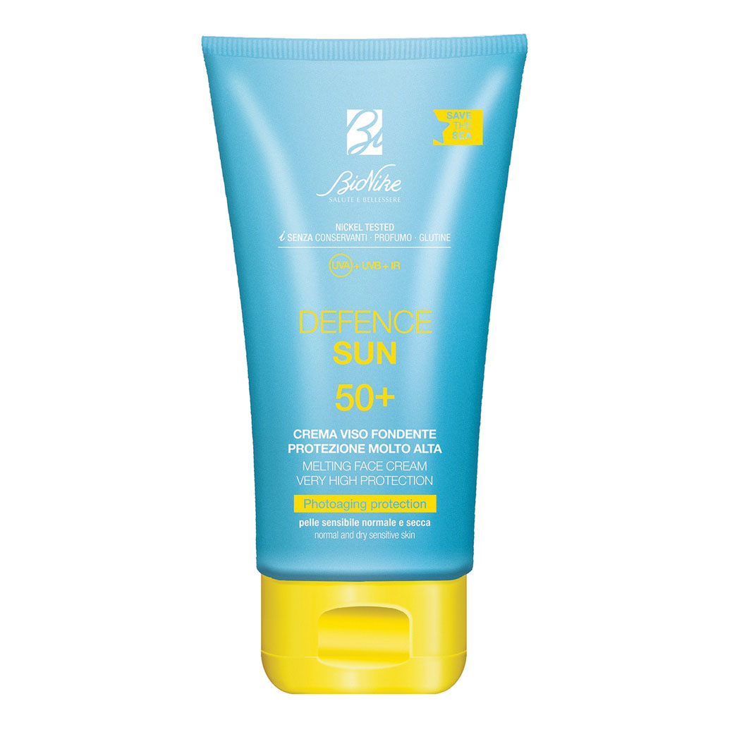 Defence sun 50+ crema viso fondente