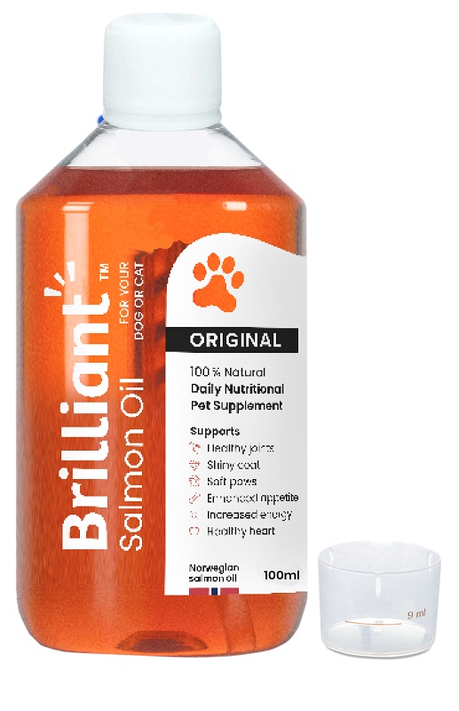 Brilliant salmon oil olio di salmone puro per cani e gatti 100 ml