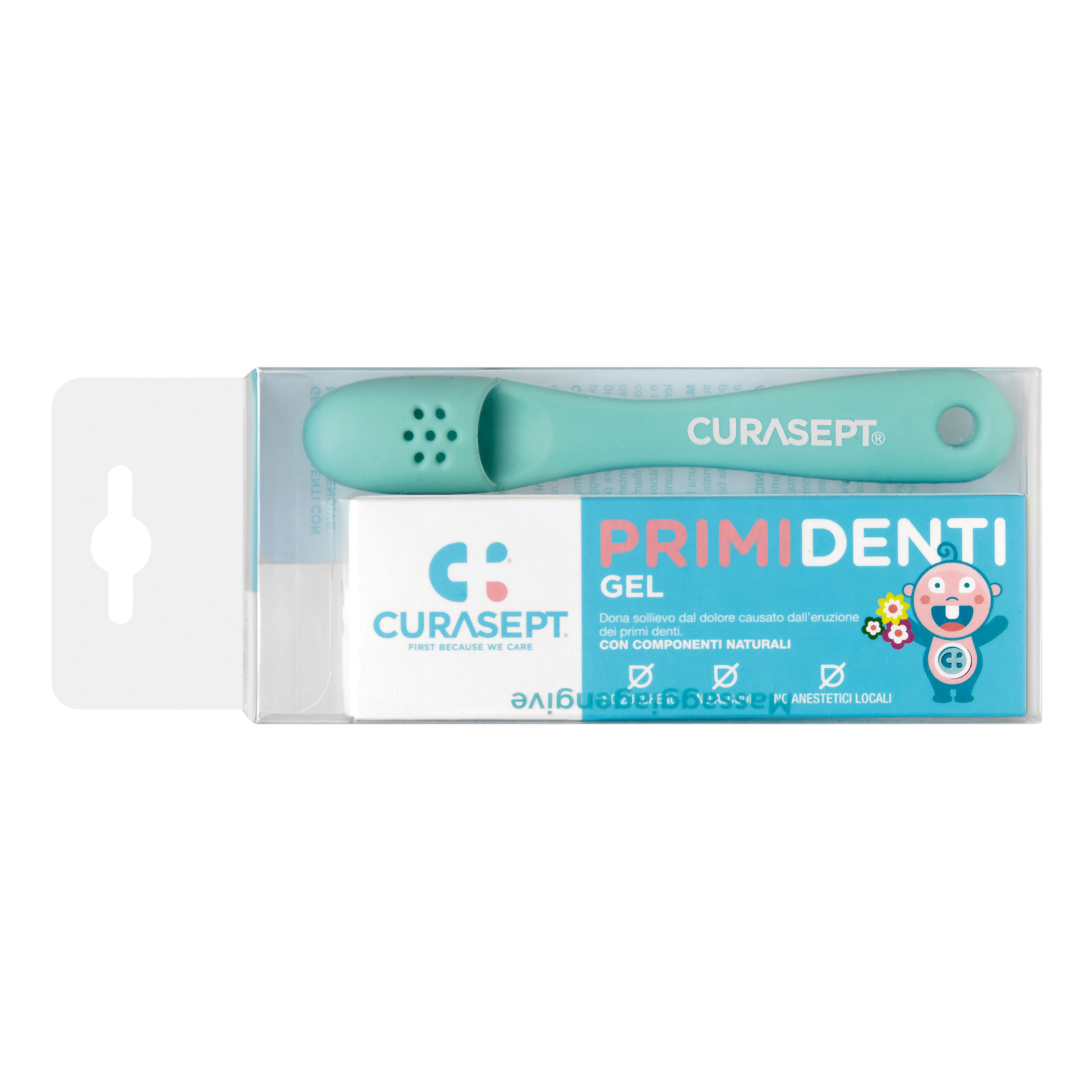 Curasept kit gel primi denti 20 ml + massaggiagengive