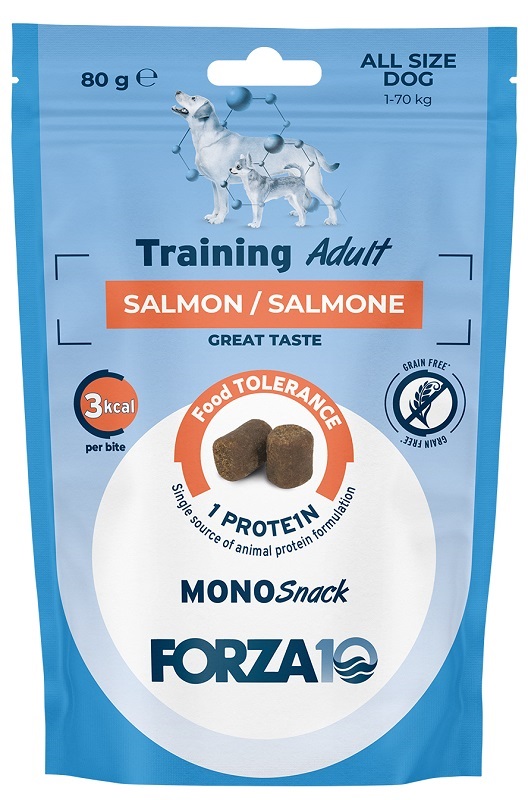 Forza 10 mono snack training dog all adult salmone 80 g
