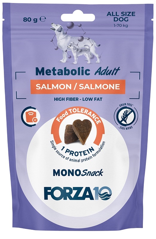 Forza 10 mono snack metab dog all adult salmone 80 g