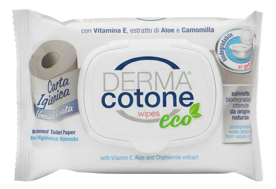 Dermacotone salviettine carta igienica eco umidificata 20 pezzi
