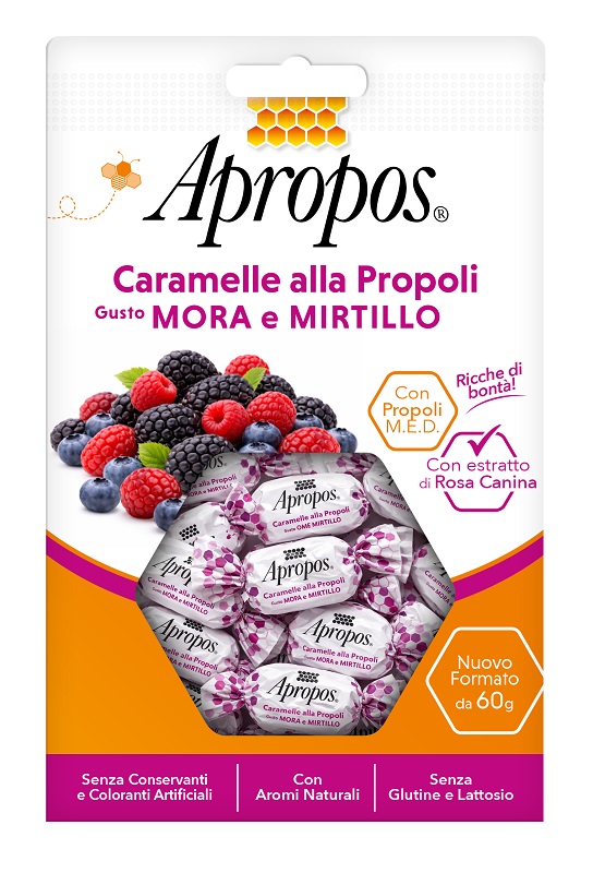 Apropos caramelle propoli mora e mirtillo 60 g