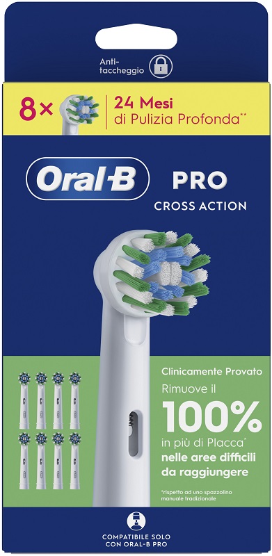 Oralb crossaction refill 8 pezzi