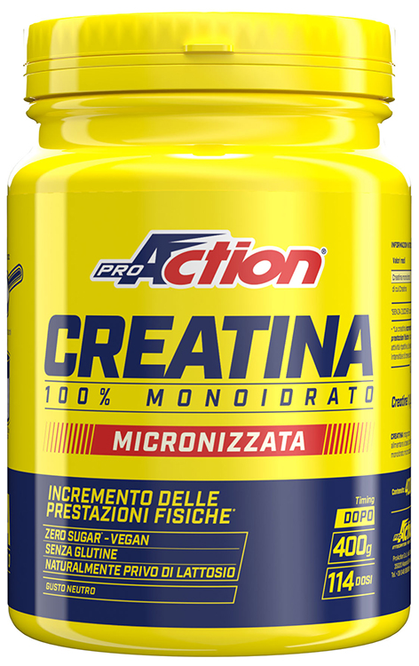 Proaction creatina 400 g senza glutine naturalmente privo di lattosio