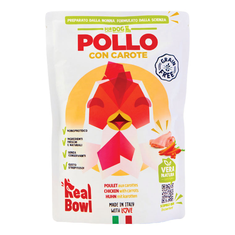 Real bowl busta singola pollo senza cereali 400 g