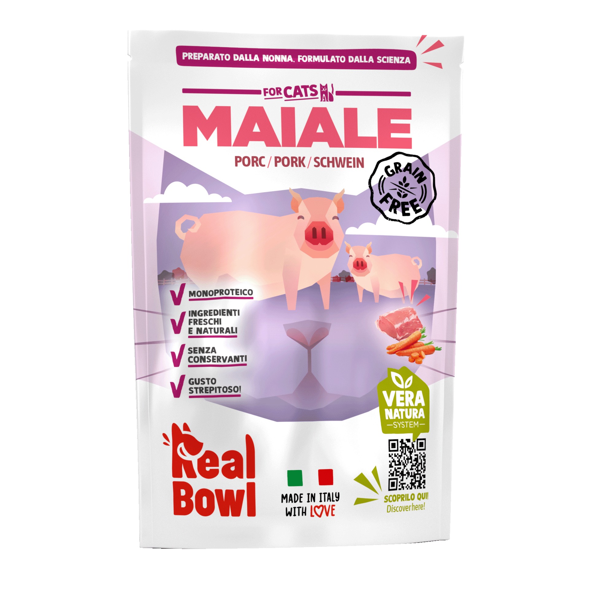 Real bowl busta singola maiale senza cereali 80 g
