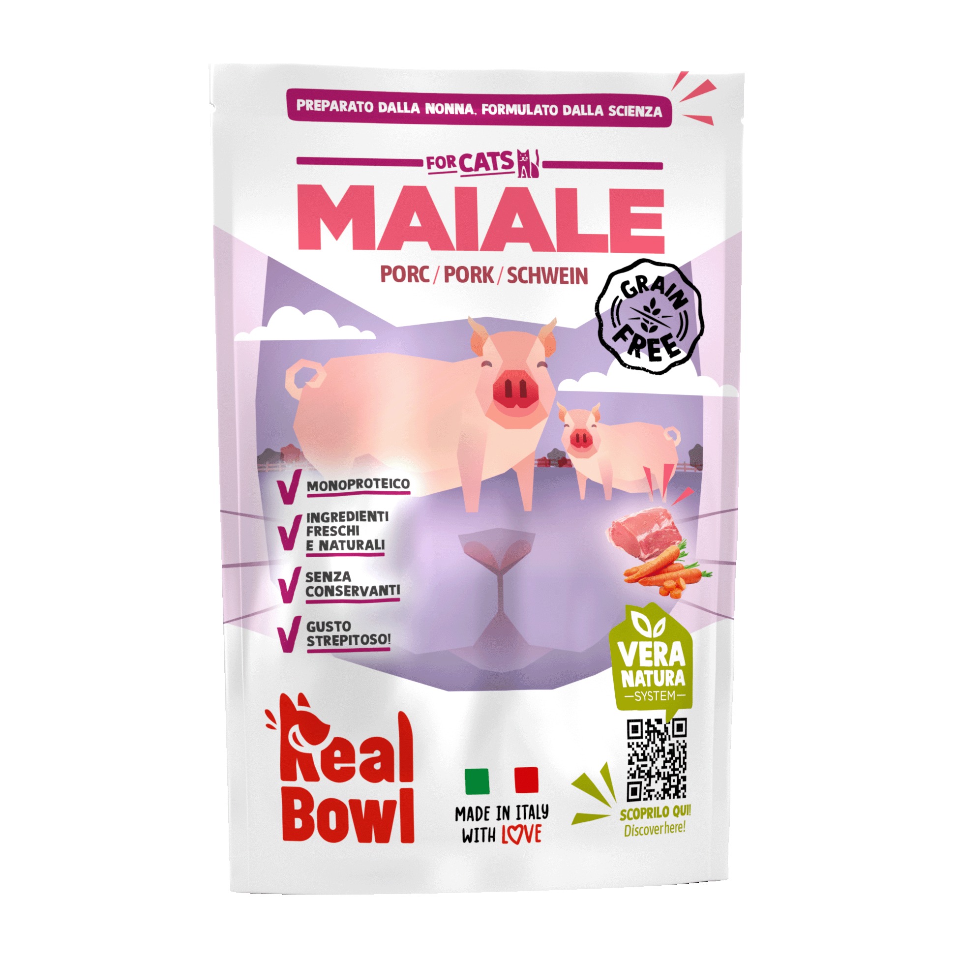 Real bowl busta singola maiale senza cereali 160 g