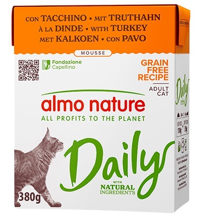 Almo daily cat tacchino 380 g