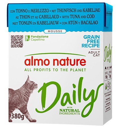 Almo daily cat tonno merluzzo 380 g