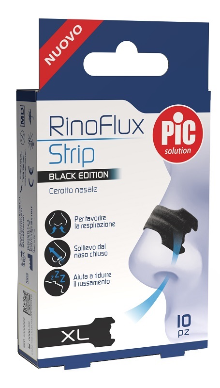 Pic solution rinoflux black edition cerotto nasale xl 10 pezzi