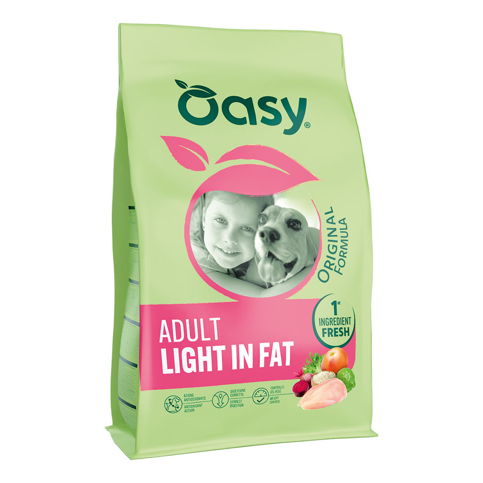 Oasy dry dog original adult light in fat pollo 10 kg
