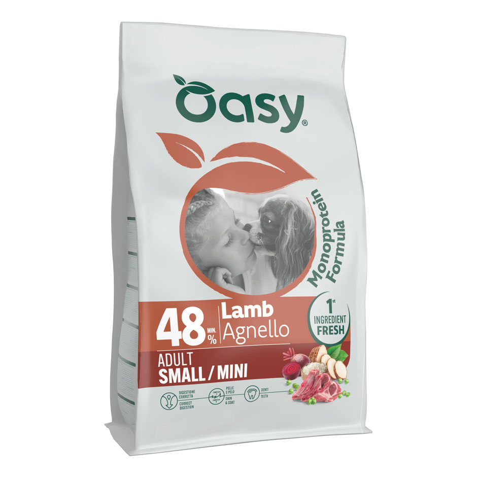 Oasy dry dog monoprotein adult small/mini agn 2 kg