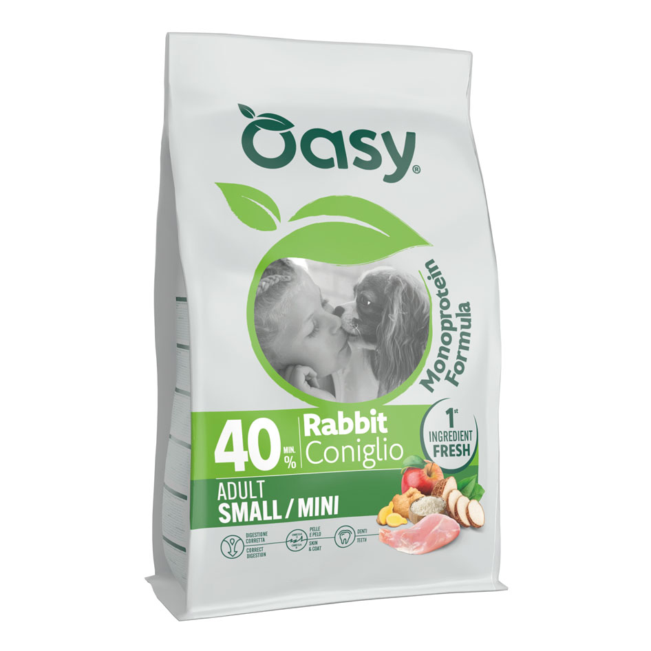 Oasy dry dog monoprotein adult small/mini con 800 g