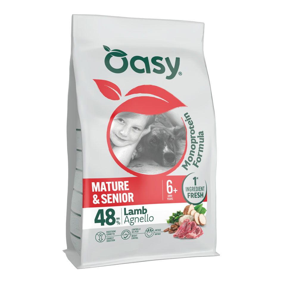 Oasy dry dog monoprotein mature senior agn 10 kg