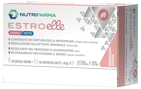 Estroelle giorno &amp; notte 30 capsule + 30 compresse senza glutine e lattosio