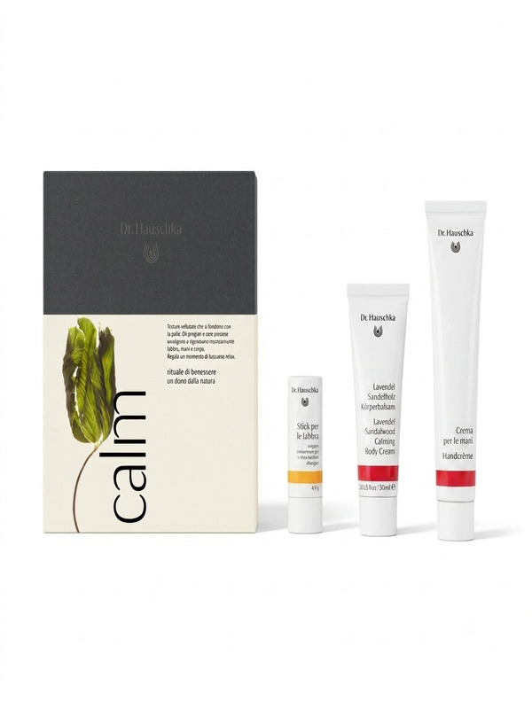 Crema mani 50 ml + stick labbra 4,9 g + balsamo corpo lavanda sandalo special size 30 ml