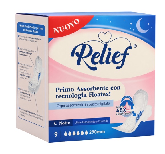 Relief assorbenti notte 9 pezzi