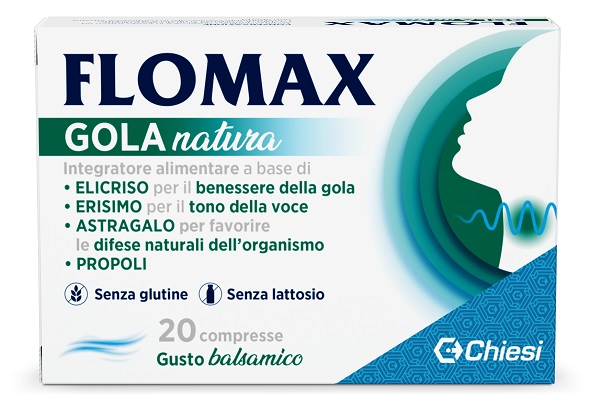 Flomax gola natura balsamico 20 compresse con edulcoranti senza glutine e lattosio