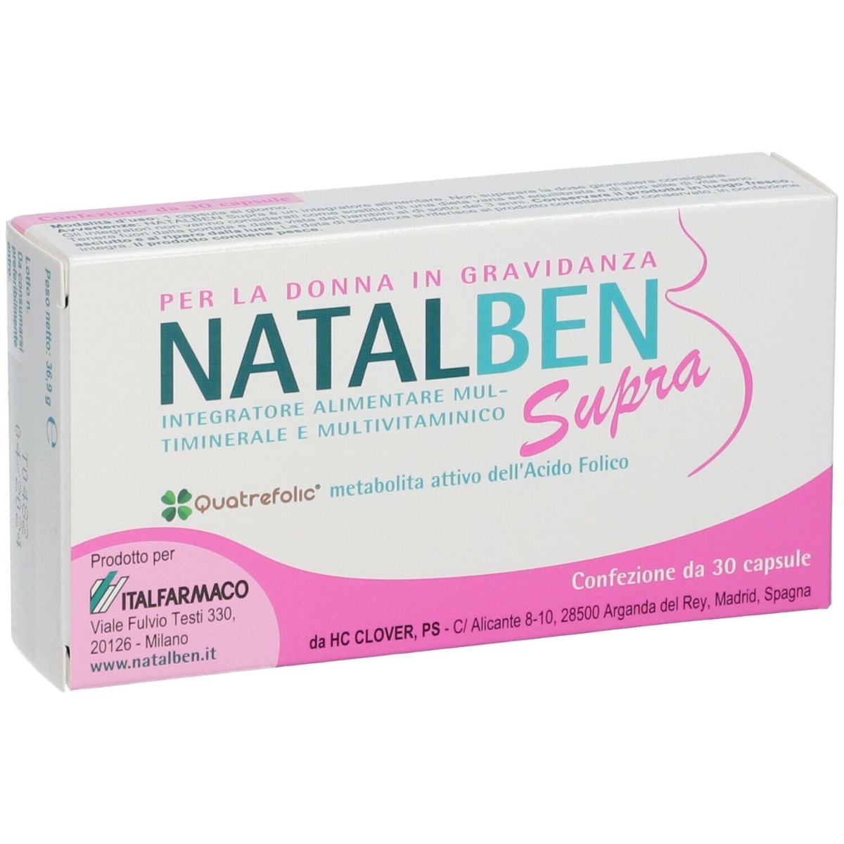 Natalben Supra Integratore Gravidanza 30 Capsule Molli