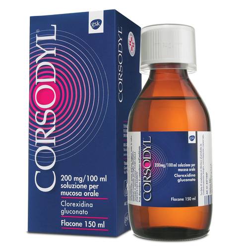 Corsodyl collutorio 150ml 200 mg/100