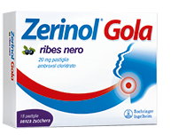 Zerinol Gola Ribes Nero 18 Pastiglie 20mg
