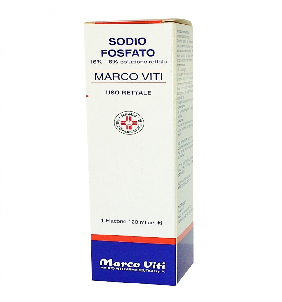 Sodio Fosfato Marco Viti 16%-6% Soluzione Rettale Adulti Flacone 120 ml