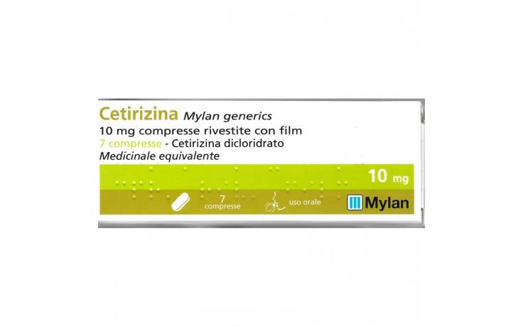 Cetirizina 10mg 7 Compresse Mylan