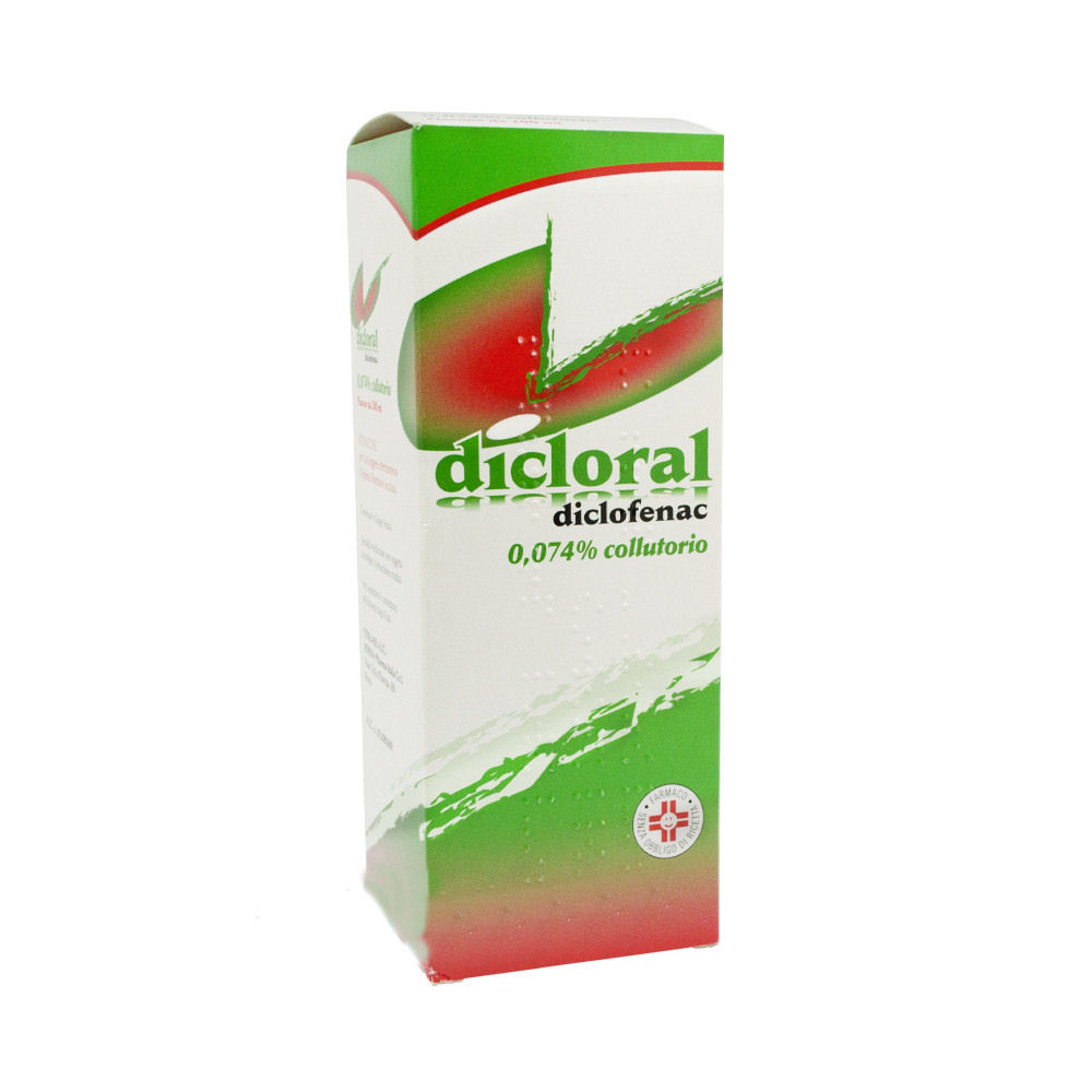 Diclomed Collutorio Diclofenac 0,74mg/ml Antidolorifico Anti Infiammatorio Mal Di Gola Flacone 200 ml