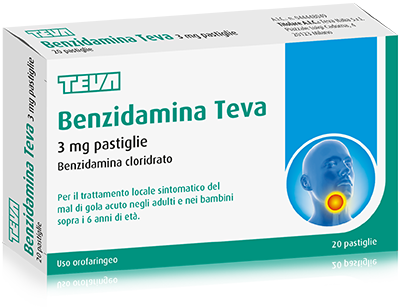 Benzidamina 3mg 20 past.teva