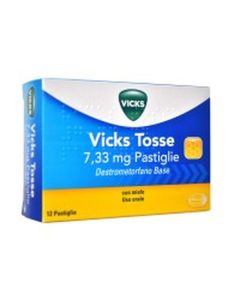 Vicks tosse pastiglie al miele sedativo tosse secca 12 pastiglie Vicks tosse pastiglie al miele sedativo tosse secca 12 pastiglie