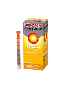 Nurofen Febbre e Dolore Bambini 100 mg/5 ml Ibuprofene Sospensione Orale Arancia 150 ml