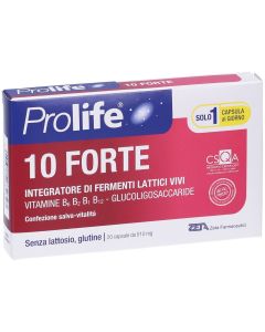 Prolife 10 Forte Integratore Fermenti Lattici Vivi 20 Capsule Vegetali