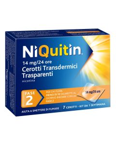 Niquitin 14 mg/24 ore Cerotti Transdermici Trasparenti 7 Cerotti