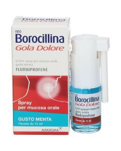 Neoborocillina Gola Dolore Flurbiprofene Spray Gusto Menta 15 ml