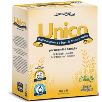 Unico bagno neonato bambini 10 bustine 15gr