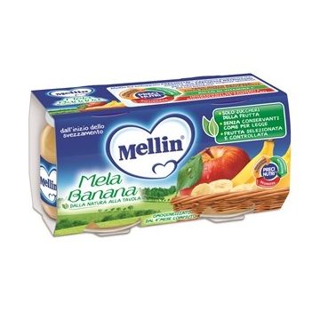 Mellin omog mela/banana 2x100g
