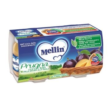 Mellin omog prugna/mela 2x100g
