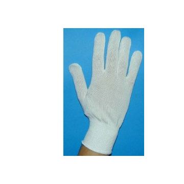 Guanti cot.bianco m.6,5 f/care