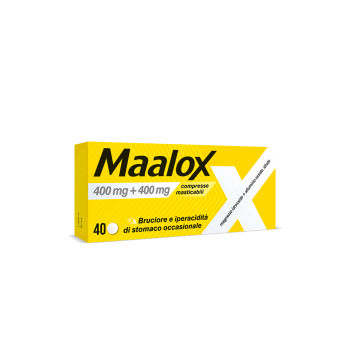Maalox Compresse Antiacido 400mg+400mg 40 Compresse Masticabili