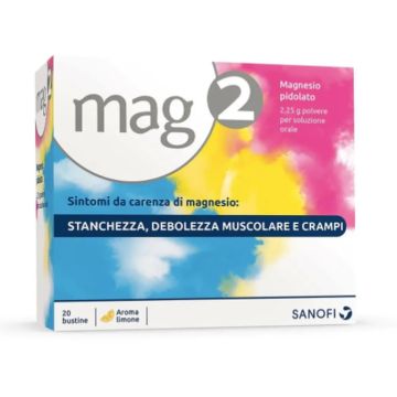 Mag2 Granulato Soluzione Orale 2,25g Magnesio Pidolato 20 Bustine