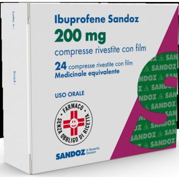 Ibuprofene Sandoz 200 mg Antidolorifico 24 Compresse Rivestite