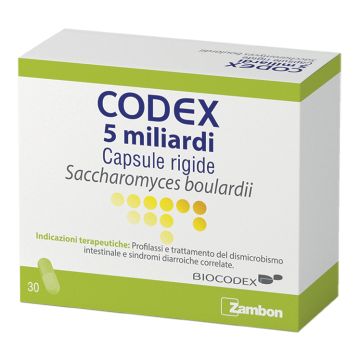 Codex 5 Miliardi Saccharomyces Boulardii 250 mg 30 Capsule