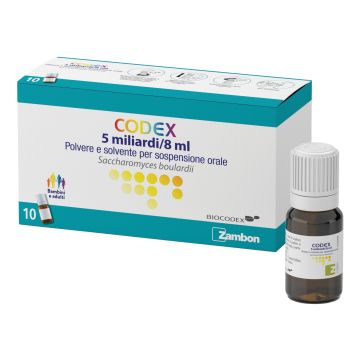 Codex 5 miliardi/8 ml polvere e solvente per sospensione orale  saccharomyces boulardii