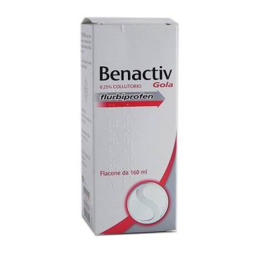 Benactiv Gola Collutorio 2,5 mg/ml 160 ml Flurbiprofene