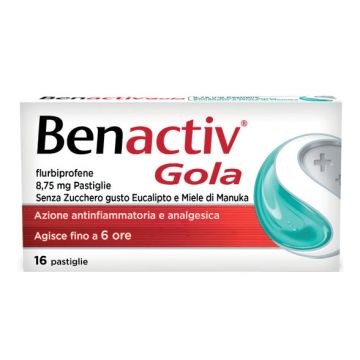 8,75 mg pastiglie senza zucchero gusto eucalipto e miele di manuka 16 pastiglie in  blister pvc/pvdc/al