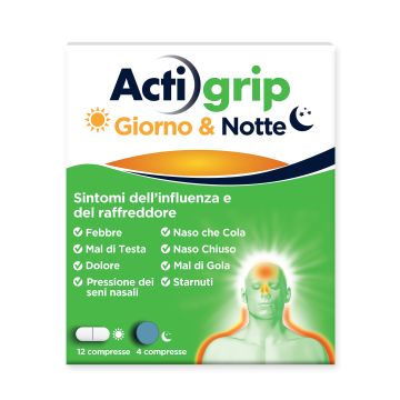 Actigrip Giorno E Notte Raffreddore E Influenza 12 + 4 Compresse