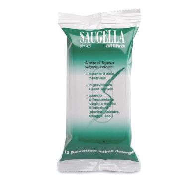 Saugella attiva 15 salviettine
